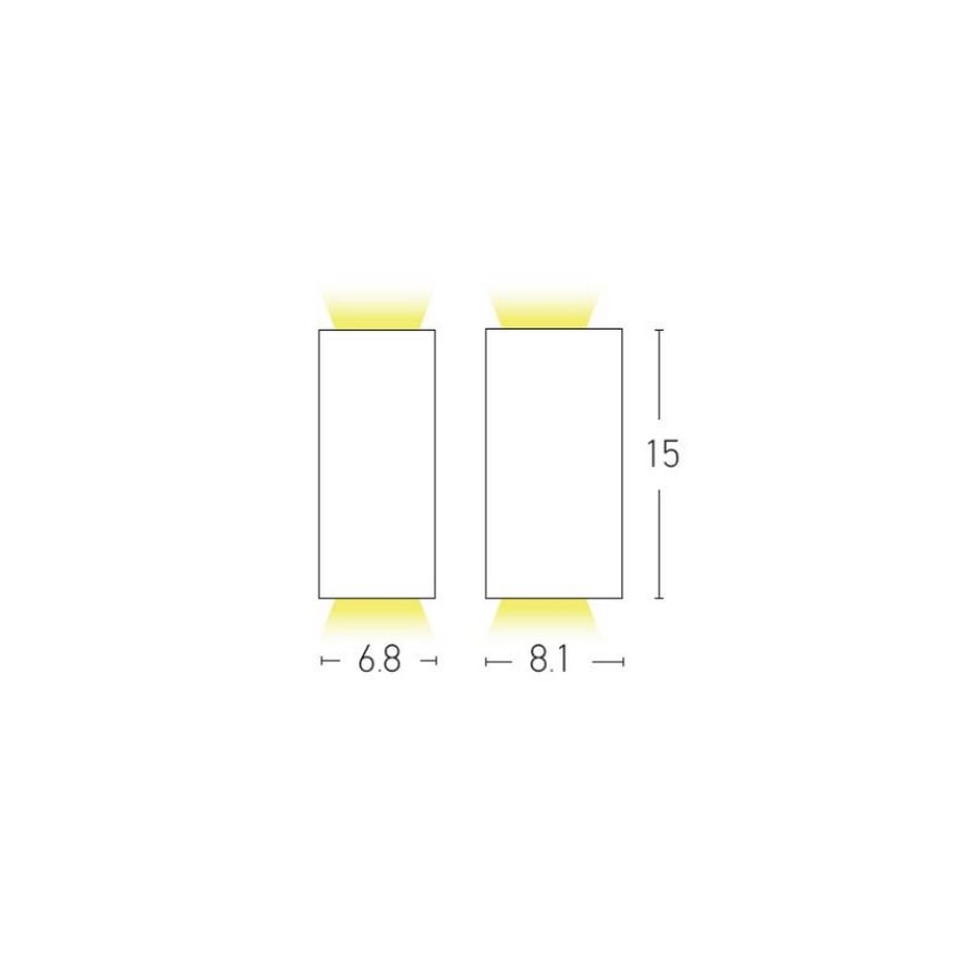 Zambelis E122 - Ulkoseinävalaisin 2xGU10/15W/230V IP54 antrasiitti