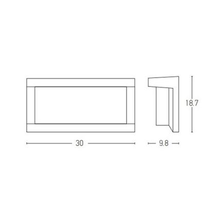 Zambelis E128 - Ulkoseinävalaisin 1xE27/18W/230V IP54 antrasiitti