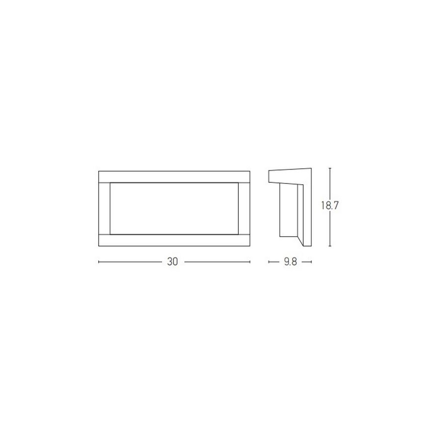 Zambelis E128 - Ulkoseinävalaisin 1xE27/18W/230V IP54 antrasiitti