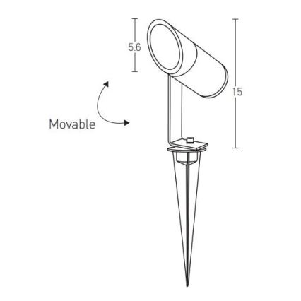 Zambelis E152 - LED-ulkolamppu LED/7W/230V IP65 antrasiitti