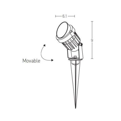 Zambelis E153 - LED-ulkolamppu LED/5W/230V IP65 antrasiitti