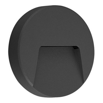 Zambelis E183 - LED-ulkoportaikkovalaisimet LED/3W/230V IP54 antrasiitti