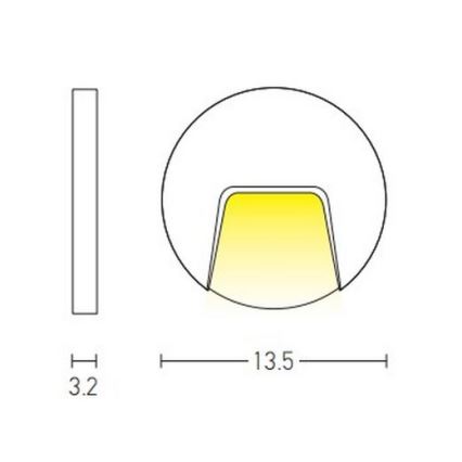 Zambelis E184 - LED-ulkoportaikkovalaisimet LED/3W/230V IP54 valkoinen