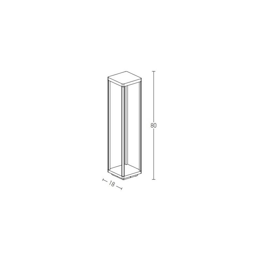 Zambelis E204 - LED-ulkolamppu LED/7W/230V IP54 antrasiitti