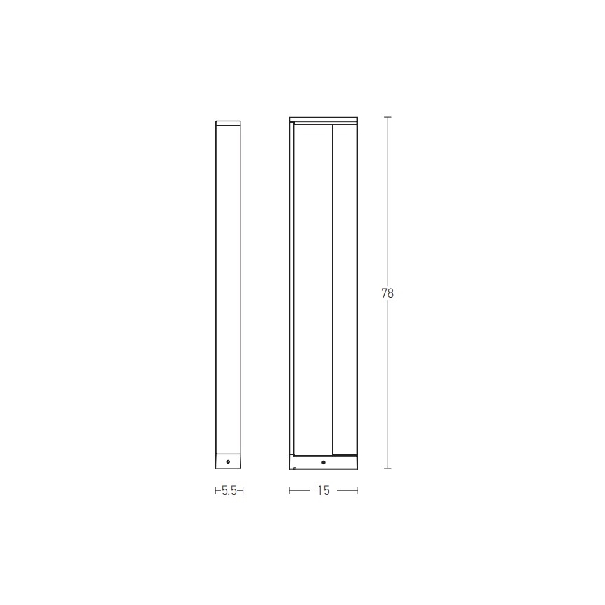 Zambelis E208 - LED-ulkolamppu LED/10W/230V IP54 antrasiitti