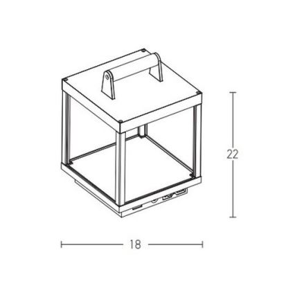 Zambelis E218 - Himmennettävä LED-ulkolamppu LED/5W/5V IP54 musta