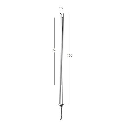 Zambelis E280 - LED-ulkolamppu LED/15W/230V IP65 ruskea