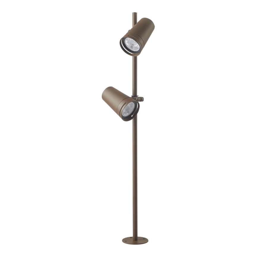 Zambelis E299 - LED-ulkolamppu 2xLED/6W/230V IP54 CRI93 ruskea