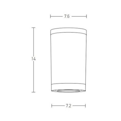 Zambelis E308 - Ulkovalaisin 1xGU10/7W/230V IP54 valkoinen