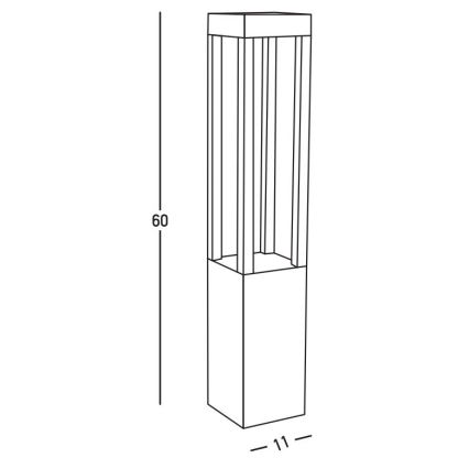 Zambelis E367 - LED-ulkolamppu LED/7W/230V 3000K IP67 antrasiitti