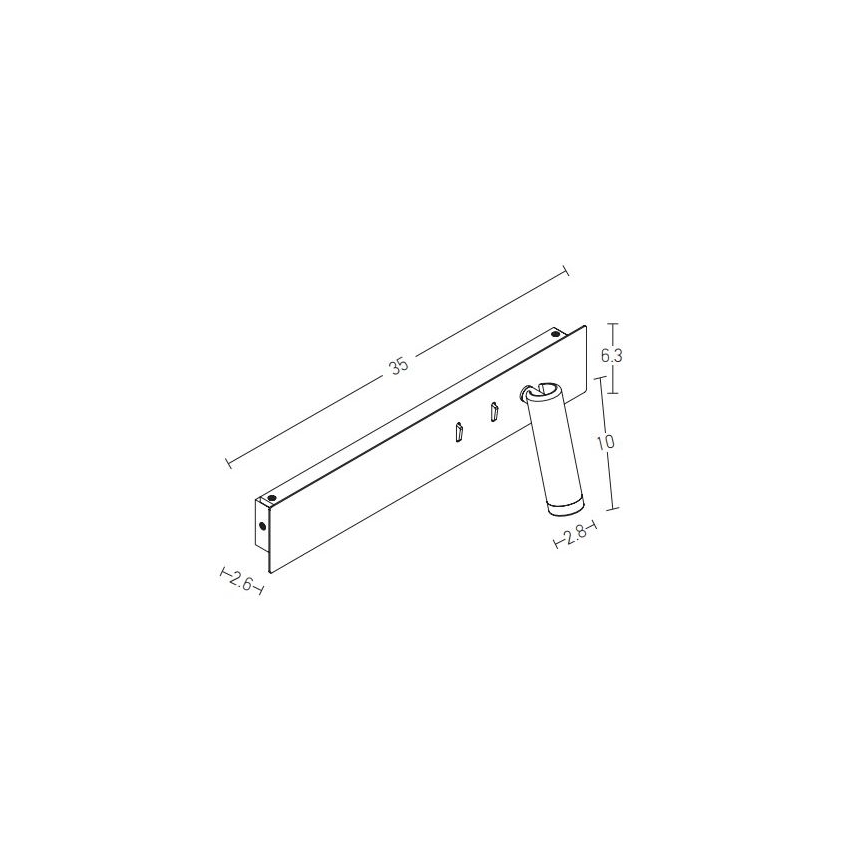 Zambelis H52 - LED-seinävalaisin LED/3W + LED/10W/230V valkoinen