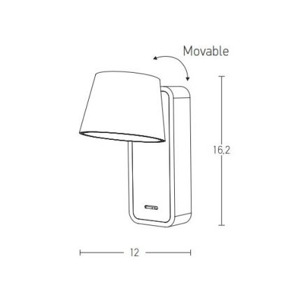 Zambelis H61 - LED-seinävalaisin LED/7W/230V ruskea