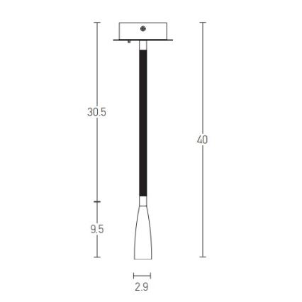 Zambelis H63 - LED-seinävalaisin LED/3W/230V messinki