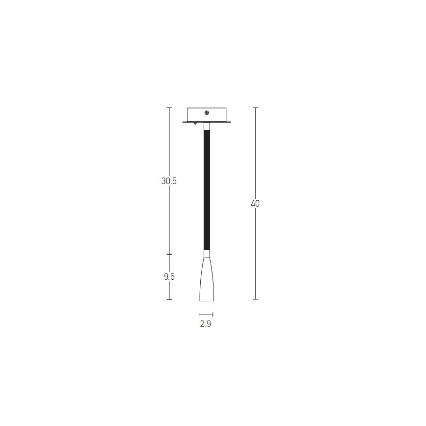 Zambelis H63 - LED-seinävalaisin LED/3W/230V messinki