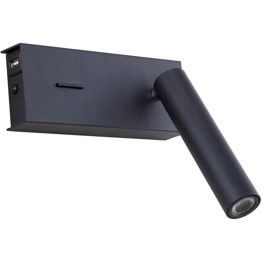 Zambelis H75 - LED-seinävalaisin LED/3W/230V USB musta