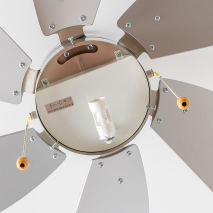 ZEVENTI - Kattotuuletin FAMARA 1xE14/60W/230V harmaa