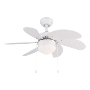 ZEVENTI - Kattotuuletin FAMARA 1xE14/60W/230V valkoinen