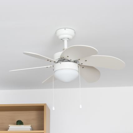 ZEVENTI - Kattotuuletin FAMARA 1xE14/60W/230V valkoinen