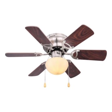 ZEVENTI - Kattotuuletin GALDANA 1xE27/60W/230V ruskea/beige