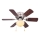 ZEVENTI - Kattotuuletin GALDANA 1xE27/60W/230V ruskea/beige