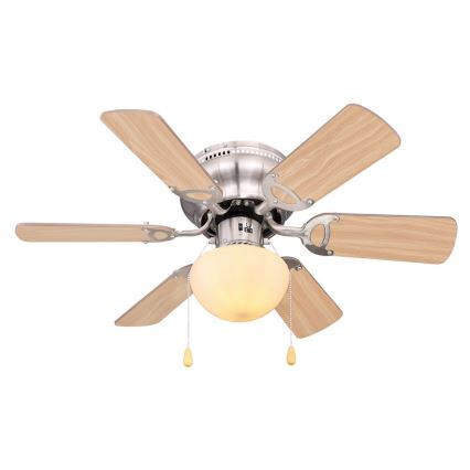 ZEVENTI - Kattotuuletin GALDANA 1xE27/60W/230V ruskea/beige