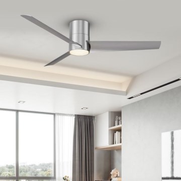 ZEVENTI - LED himmennettävä kattovalo BARROSA LED/18W/230V 3000-6000K Wi-Fi Tuya mattakromi + kauko-ohjaus