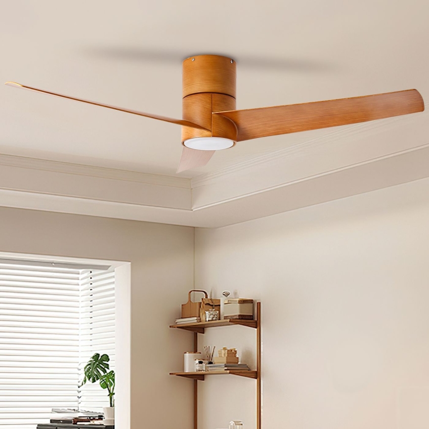ZEVENTI - LED himmennettävä kattovalo BARROSA LED/18W/230V 3000-6000K Wi-Fi Tuya ruskea + kauko-ohjaus