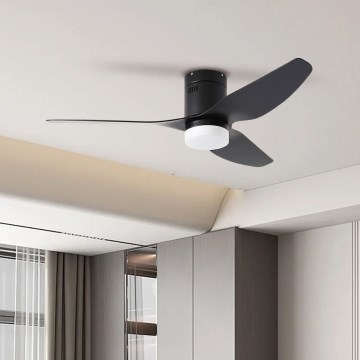 ZEVENTI - LED himmennettävä kattovalo PADUA LED/18W/230V 3000-6000K Wi-Fi Tuya musta + kauko-ohjaus
