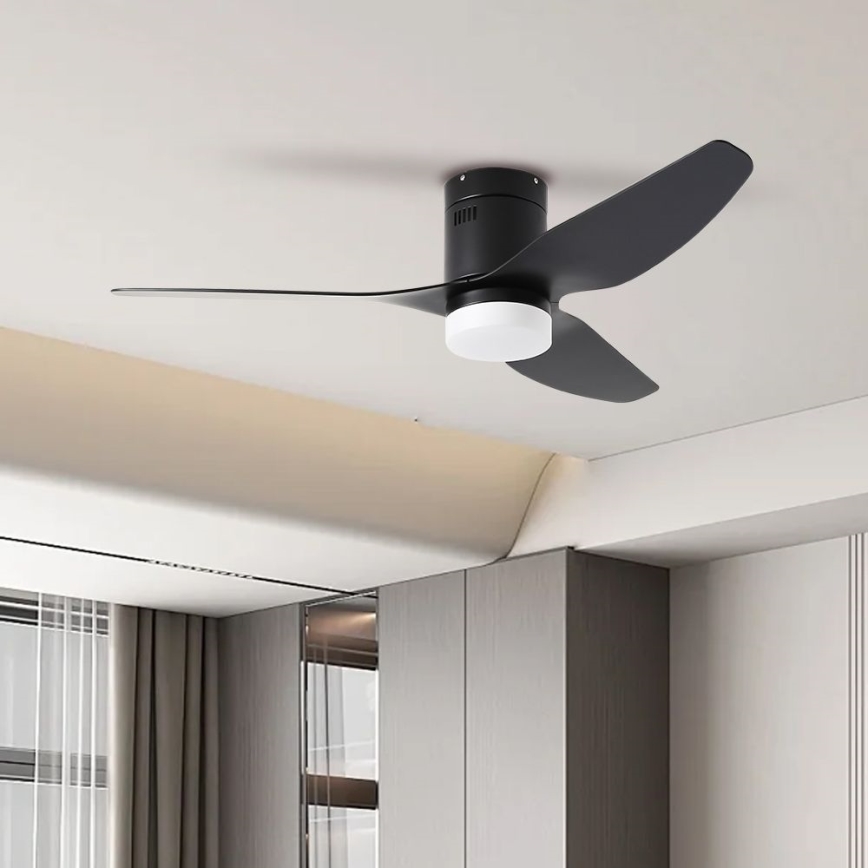 ZEVENTI - LED himmennettävä kattovalo PADUA LED/18W/230V 3000-6000K Wi-Fi Tuya musta + kauko-ohjaus