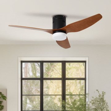 ZEVENTI - LED himmennettävä kattovalo PADUA LED/18W/230V 3000-6000K Wi-Fi Tuya musta/ruskea + kauko-ohjaus