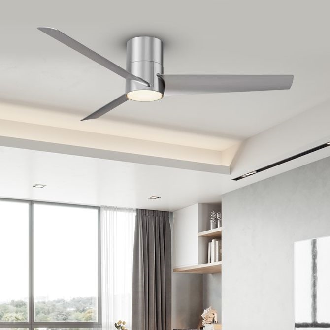 ZEVENTI - LED Kattotuuletin BARROSA LED/18W/230V 3000/4000/6000K Wi-Fi Tuya mattakromi + kauko-ohjaus
