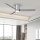 ZEVENTI - LED Kattotuuletin BARROSA LED/18W/230V 3000/4000/6000K Wi-Fi Tuya mattakromi + kauko-ohjaus