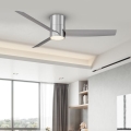 ZEVENTI - LED-kattotuuletin BARROSA LED/18W/230V 3000/4000/6000K Wi-Fi Tuya mattakromi + kaukosäädin