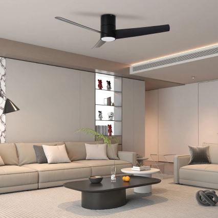 ZEVENTI - LED himmennettävä kattovalo BARROSA LED/18W/230V 3000-6000K Wi-Fi Tuya musta + kauko-ohjaus