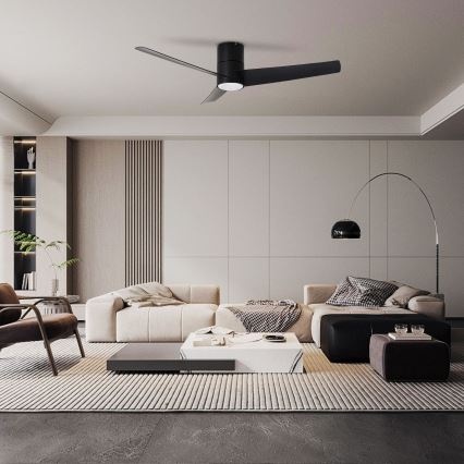 ZEVENTI - LED himmennettävä kattovalo BARROSA LED/18W/230V 3000-6000K Wi-Fi Tuya musta + kauko-ohjaus