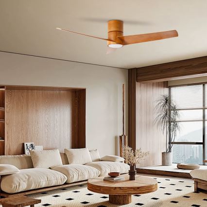 ZEVENTI - LED himmennettävä kattovalo BARROSA LED/18W/230V 3000-6000K Wi-Fi Tuya ruskea + kauko-ohjaus