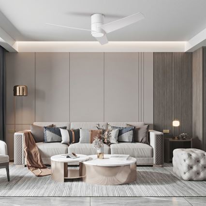 ZEVENTI - LED himmennettävä kattovalo BARROSA LED/18W/230V 3000-6000K Wi-Fi Tuya valkoinen + kauko-ohjaus
