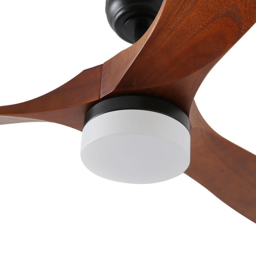 ZEVENTI - LED himmennettävä kattovalo GINOSA LED/18W/230V 3000-6000K Wi-Fi Tuya musta/tammi + kauko-ohjaus