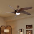 ZEVENTI - LED-kattotuuletin LUCCA LED/18W/230V 3000-6000K Wi-Fi Tuya ruskea + kaukosäädin