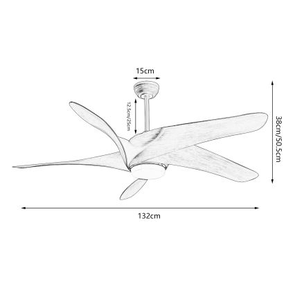 ZEVENTI - LED himmennettävä kattovalo LUCCA LED/18W/230V 3000-6000K Wi-Fi Tuya ruskea + kauko-ohjaus