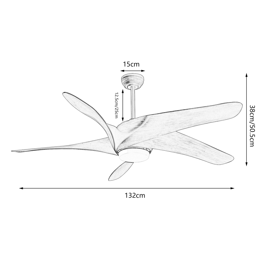ZEVENTI - LED himmennettävä kattovalo LUCCA LED/18W/230V 3000-6000K Wi-Fi Tuya ruskea + kauko-ohjaus