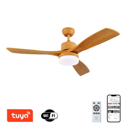 ZEVENTI - LED himmennettävä kattovalo MARE LED/24W/230V 3000-6000K Wi-Fi Tuya tammi + kauko-ohjaus