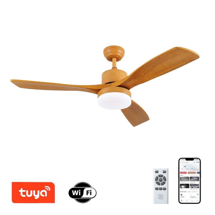 ZEVENTI - LED himmennettävä kattovalo MARE LED/24W/230V 3000-6000K Wi-Fi Tuya tammi + kauko-ohjaus