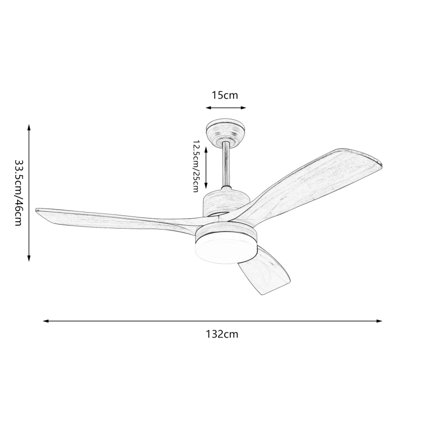 ZEVENTI - LED himmennettävä kattovalo MARE LED/24W/230V 3000-6000K Wi-Fi Tuya tammi + kauko-ohjaus