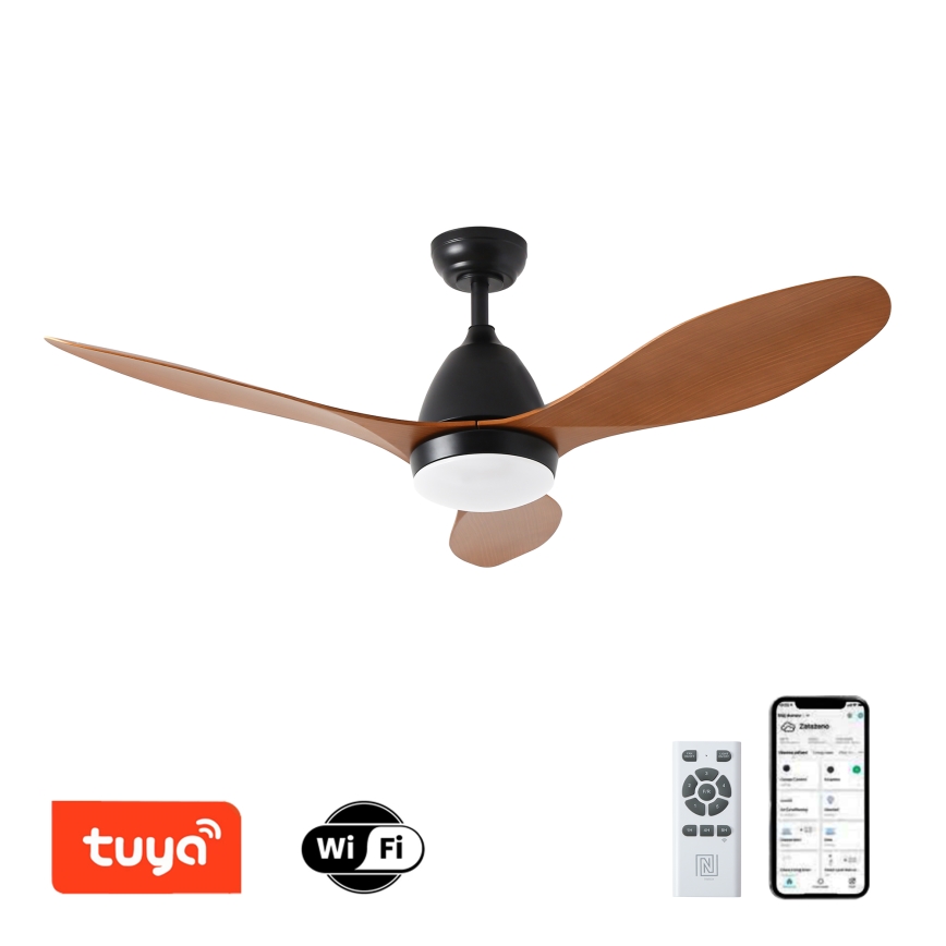 ZEVENTI - LED himmennettävä kattovalo MURO LED/18W/230V 3000-6000K Wi-Fi Tuya musta + kauko-ohjaus