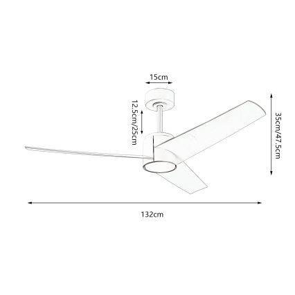ZEVENTI - LED himmennettävä kattovalo ORVIETO LED/18W/230V 3000-6000K Wi-Fi Tuya valkoinen + kauko-ohjaus