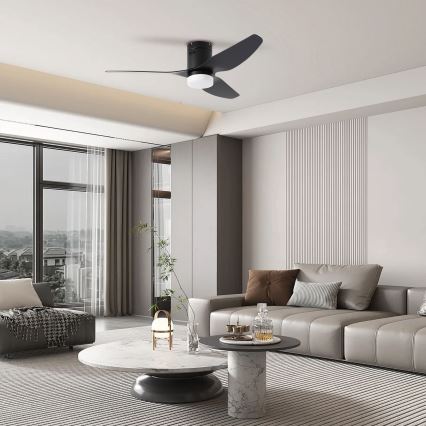 ZEVENTI - LED himmennettävä kattovalo PADUA LED/18W/230V 3000-6000K Wi-Fi Tuya musta + kauko-ohjaus