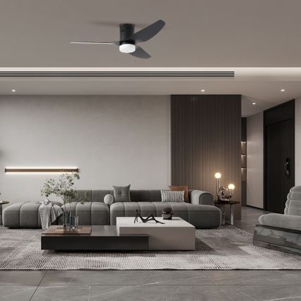 ZEVENTI - LED himmennettävä kattovalo PADUA LED/18W/230V 3000-6000K Wi-Fi Tuya musta + kauko-ohjaus