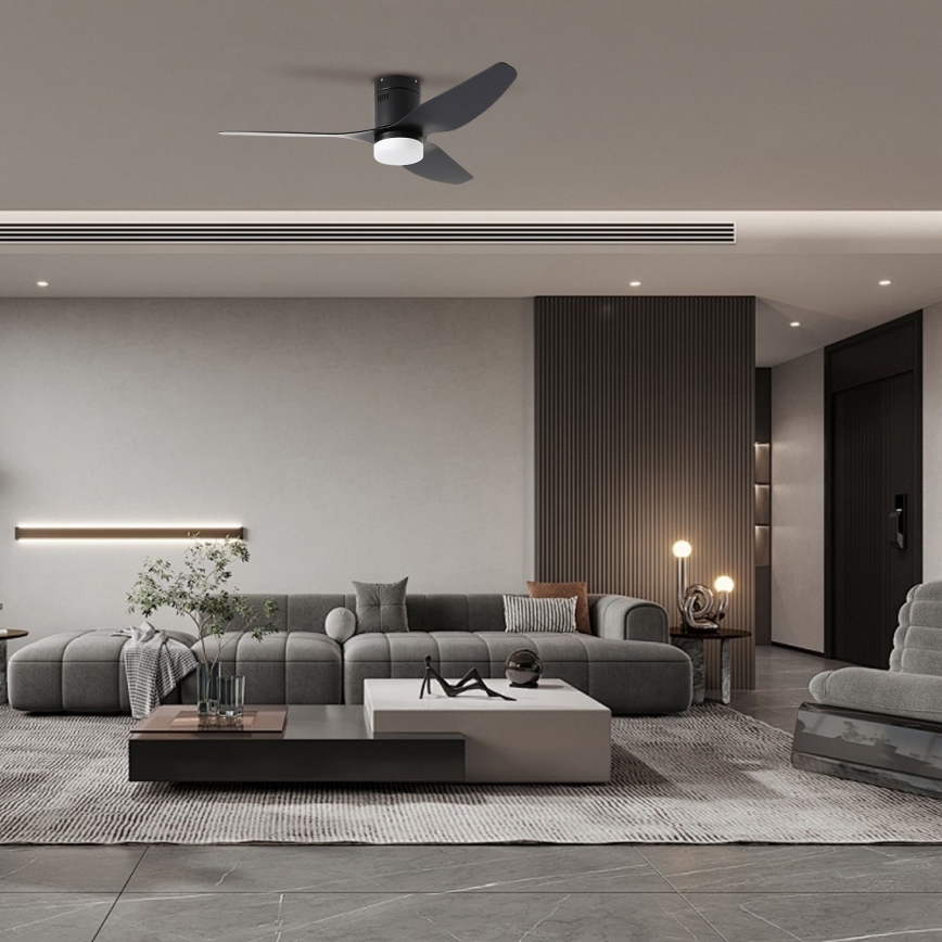 ZEVENTI - LED himmennettävä kattovalo PADUA LED/18W/230V 3000-6000K Wi-Fi Tuya musta + kauko-ohjaus