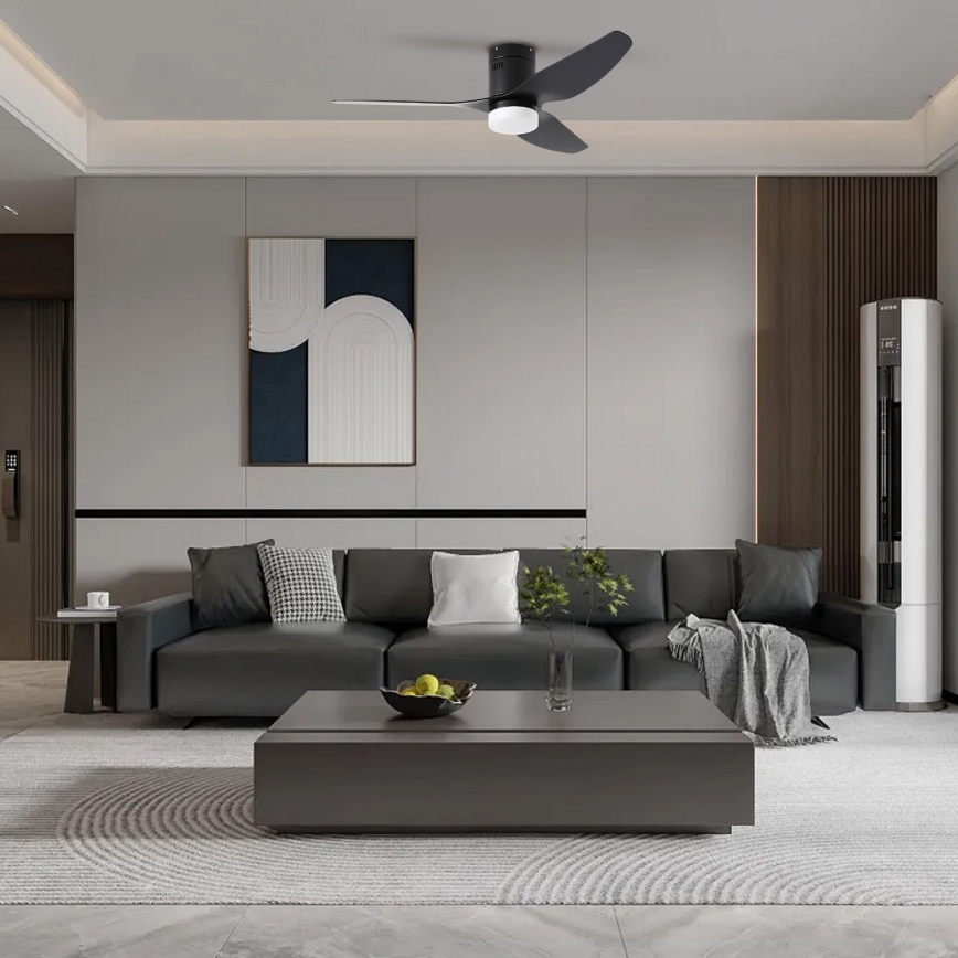 ZEVENTI - LED himmennettävä kattovalo PADUA LED/18W/230V 3000-6000K Wi-Fi Tuya musta + kauko-ohjaus